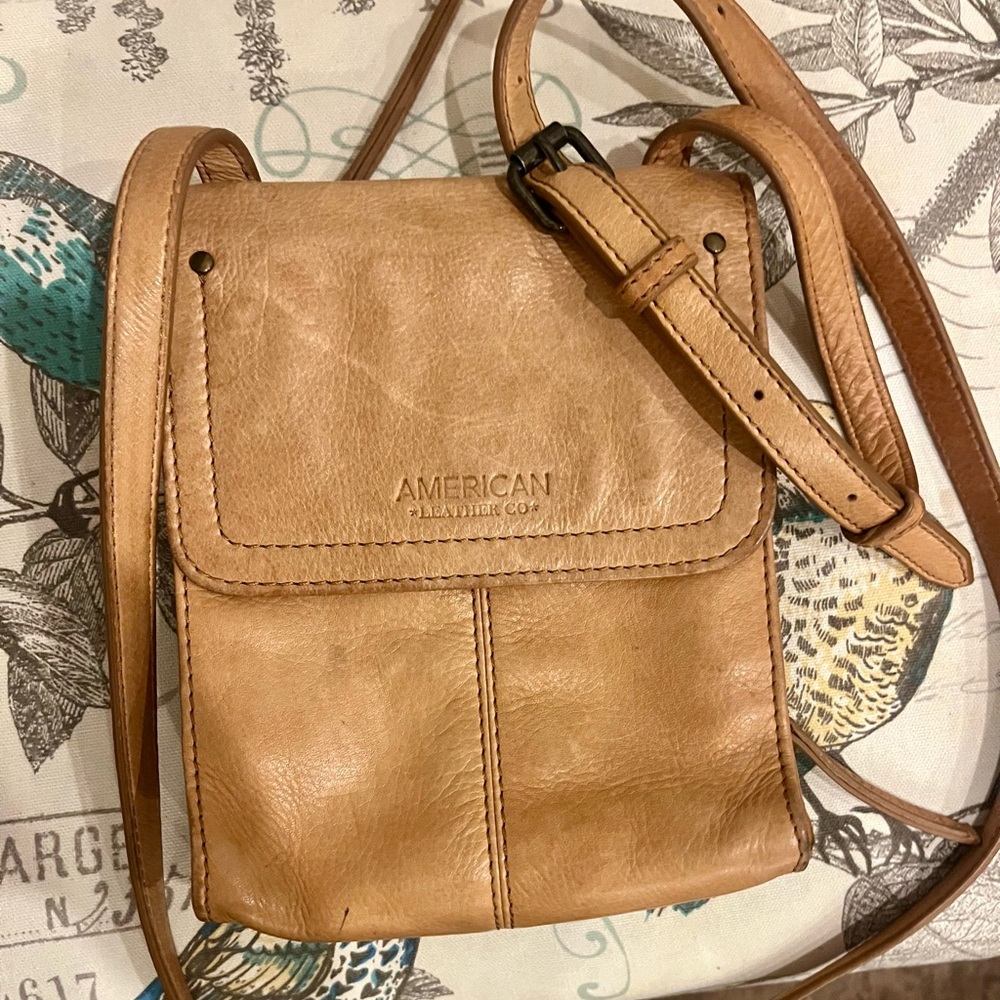 American leather small crossbody bag